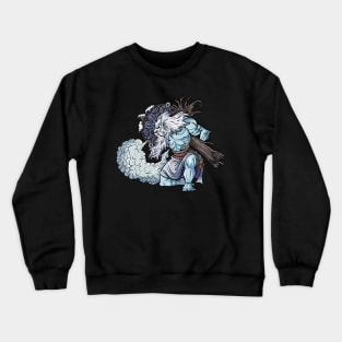 Frozen Fury: Frost Giant Ymir Design Crewneck Sweatshirt